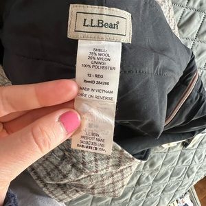 Vintage LL Bean wool plaid skirt, size 12